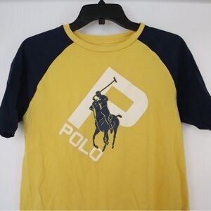 Polo by Ralph Lauren Yellow and Navy T-Shirt